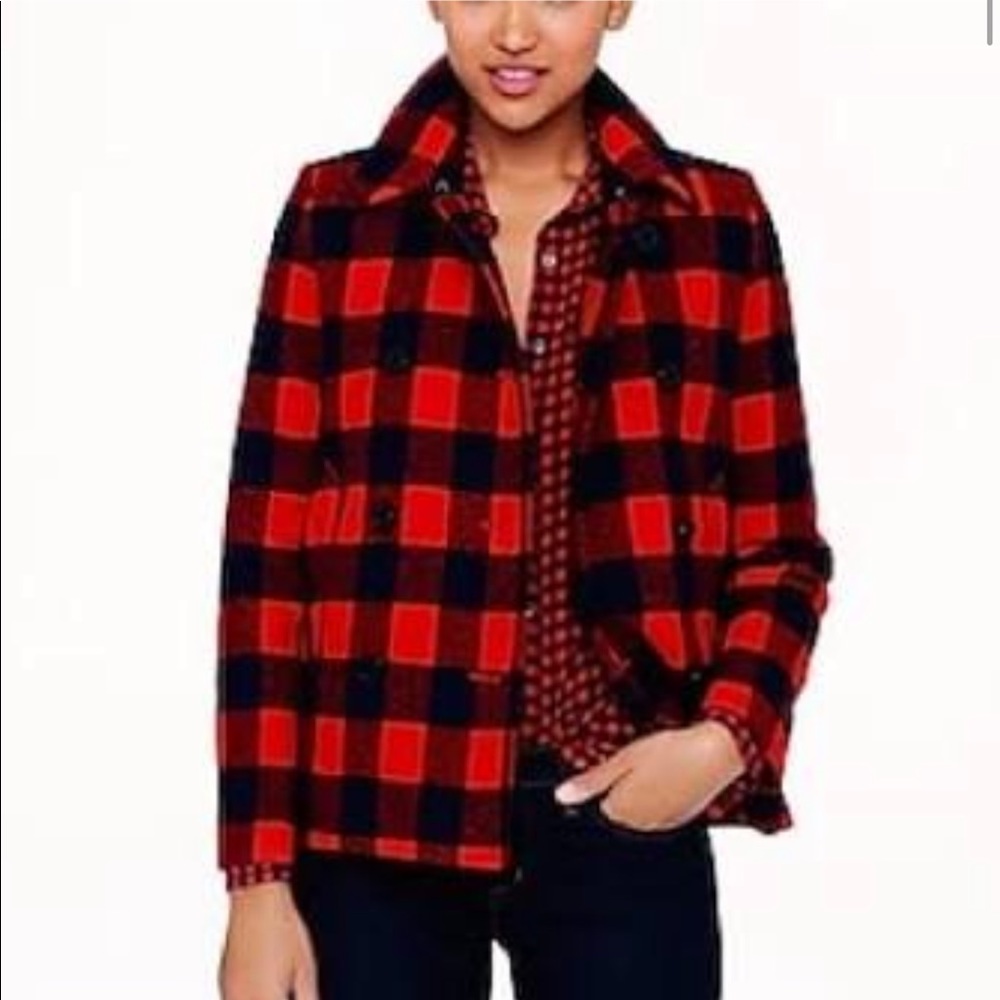 JCrew buffalo check jacket